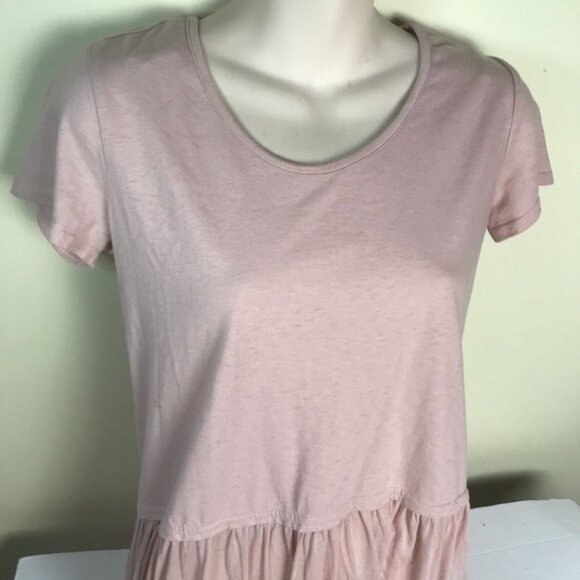 Nanette Lepore Rosedust Hi Low Waist Peplum Top Cotton Blend Boho Fluttery Tunic - Picture 3 of 11